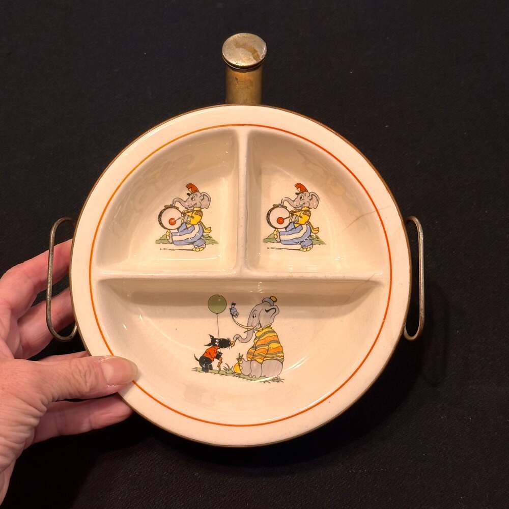 Vintage Salem China - Elephant and Scottie Dog Child's Plate